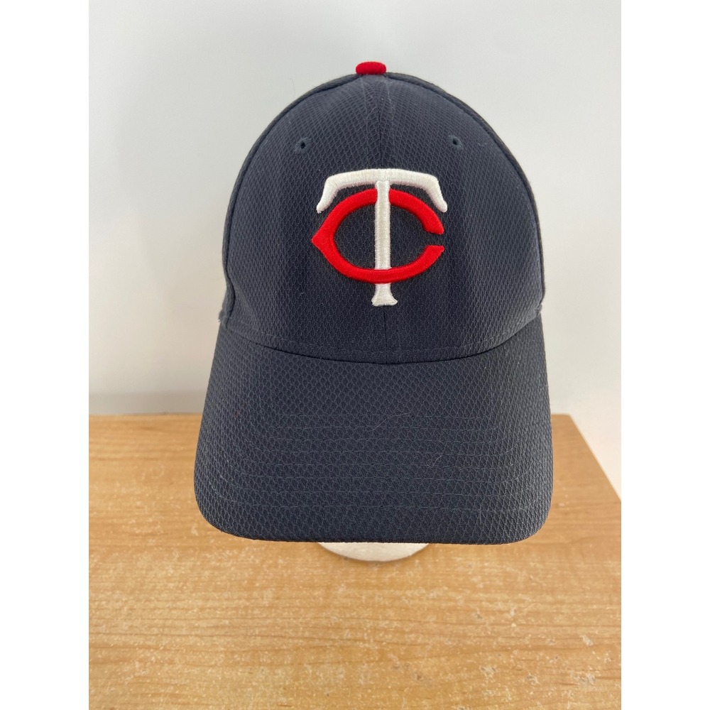 New Era 39THIRTY Minnesota Twins Hat Navy Blue Diamond Era Stretch Fit S-M‎ Cap